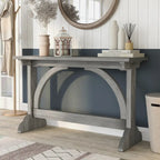 Console de salon Catrina en chêne rustique, 119 cm