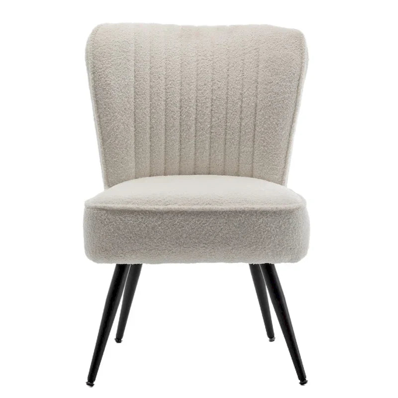 Fauteuils d'appoint sans accoudoirs (lot de 2), Fauteuils d'appoint modernes pour salon et chambre