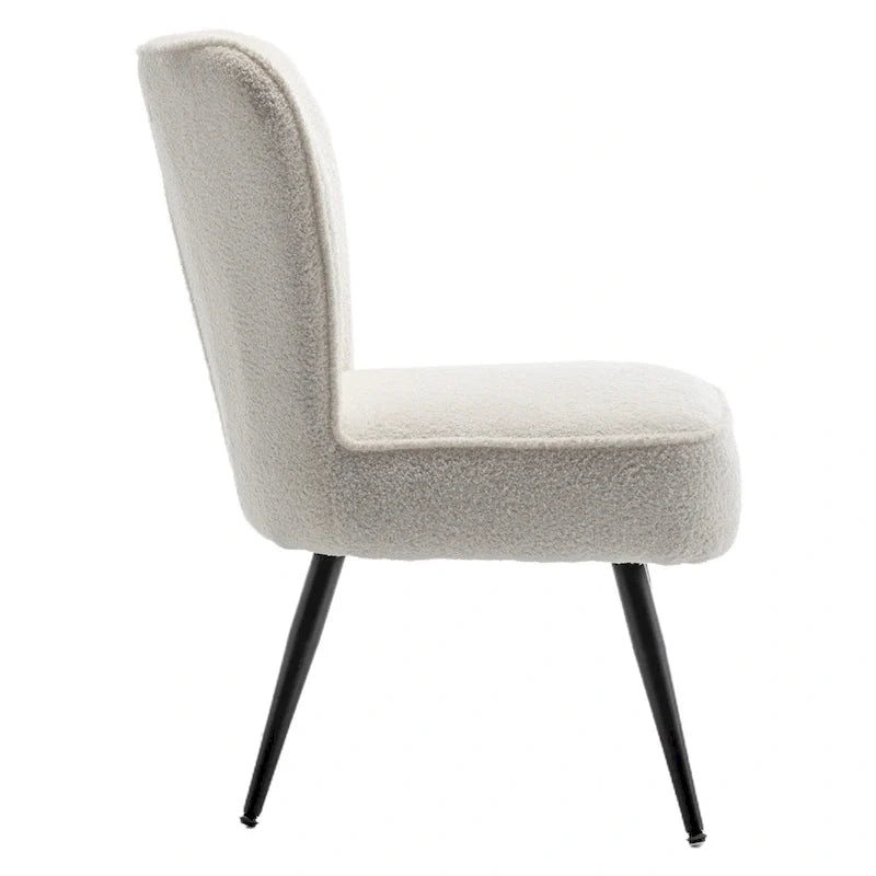 Fauteuils d'appoint sans accoudoirs (lot de 2), Fauteuils d'appoint modernes pour salon et chambre