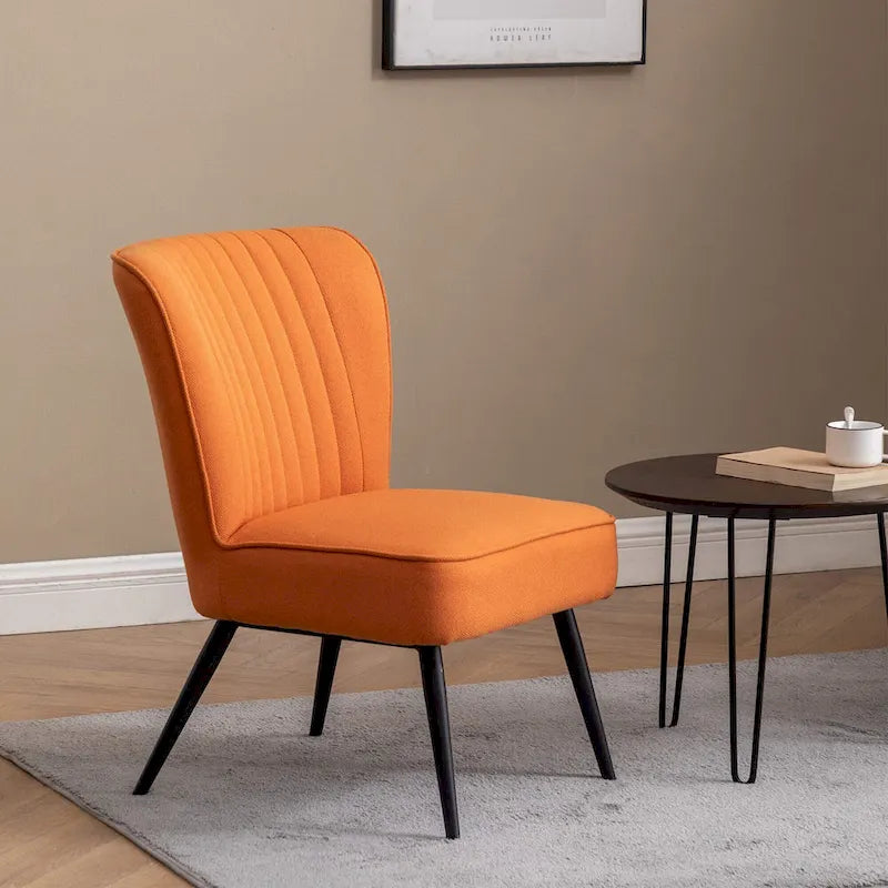 Fauteuils d'appoint sans accoudoirs (lot de 2), Fauteuils d'appoint modernes pour salon et chambre