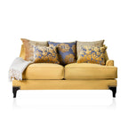 Causeuse Gisc contemporaine en tissu rembourré avec clous