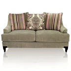 Causeuse Gisc contemporaine en tissu rembourré avec clous