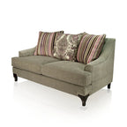 Causeuse Gisc contemporaine en tissu rembourré avec clous