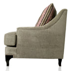 Causeuse Gisc contemporaine en tissu rembourré avec clous