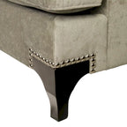 Causeuse Gisc contemporaine en tissu rembourré avec clous