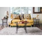 Causeuse Gisc contemporaine en tissu rembourré avec clous