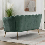 Causeuse rembourrée de style moderne du milieu du siècle, 59 W