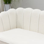 Causeuse rembourrée de style moderne du milieu du siècle, 59 W