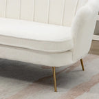 Causeuse rembourrée de style moderne du milieu du siècle, 59 W