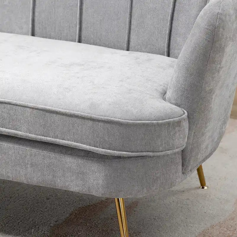 Causeuse rembourrée de style moderne du milieu du siècle, 59 W