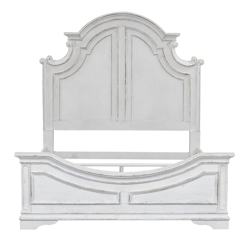 Lit à panneau, commode avec miroir et table de nuit