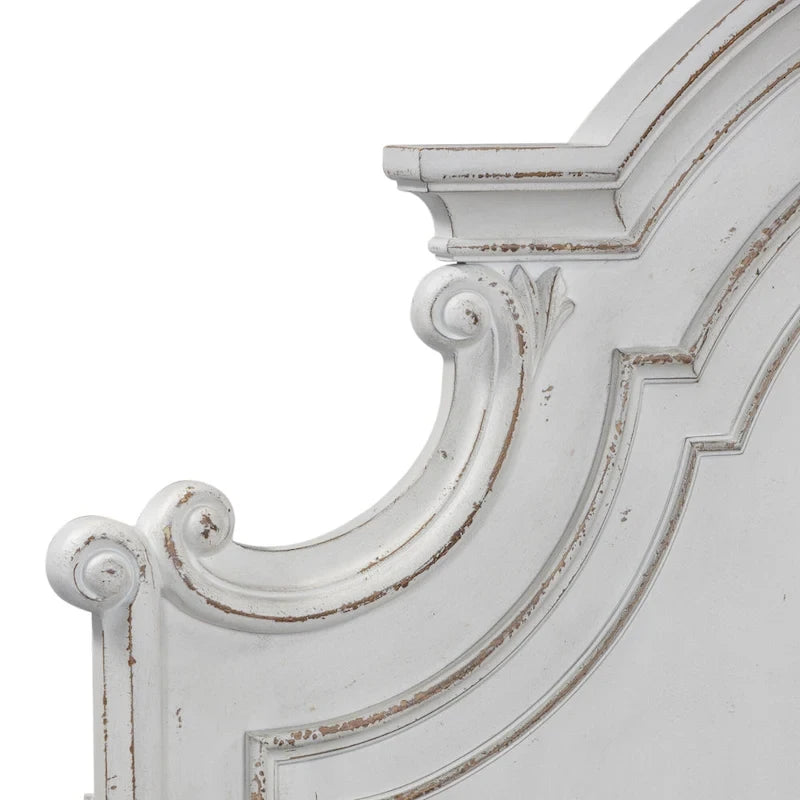 Lit à panneau, commode avec miroir et table de nuit