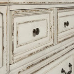 Lit à panneau, commode avec miroir et table de nuit