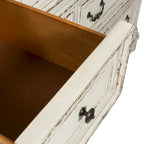 Lit à panneau, commode avec miroir et table de nuit