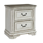 Lit à panneau, commode avec miroir et table de nuit