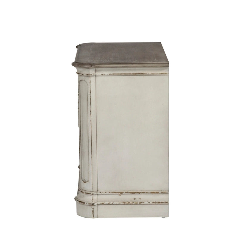 Lit à panneau, commode avec miroir et table de nuit