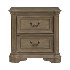 Lit à panneau, commode avec miroir et table de nuit