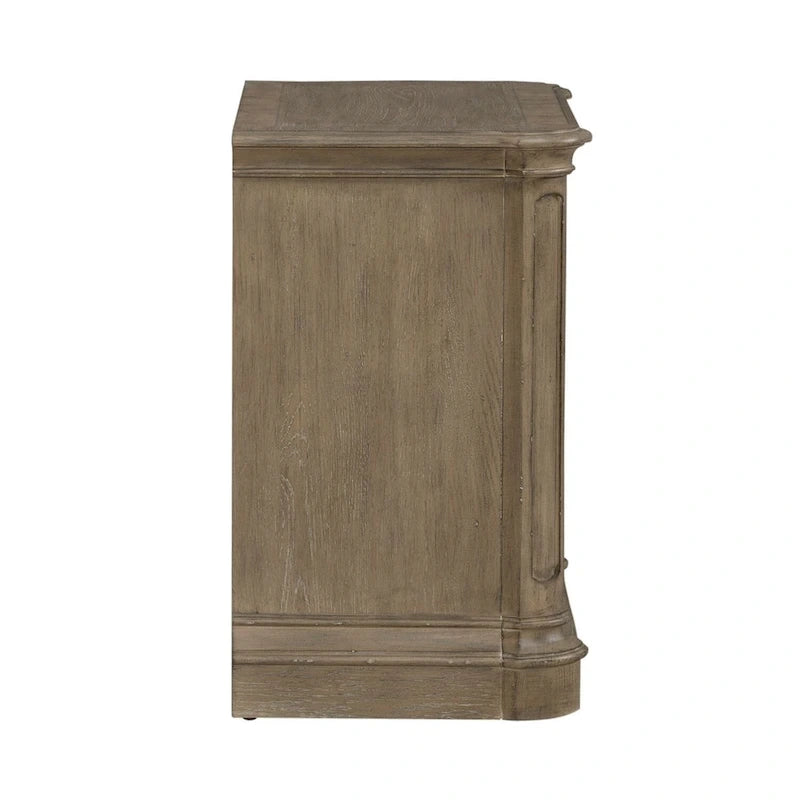 Lit à panneau, commode avec miroir et table de nuit