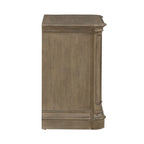 Lit à panneau, commode avec miroir et table de nuit