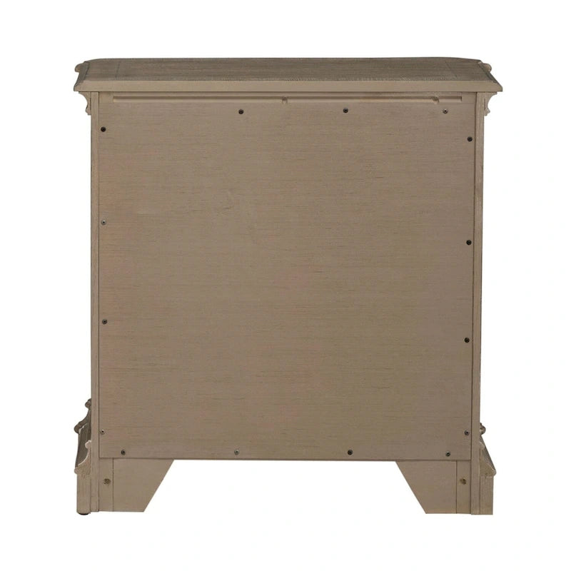 Lit à panneau, commode avec miroir et table de nuit