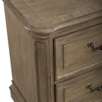 Lit à panneau, commode avec miroir et table de nuit