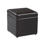 Crestfield Table Basse Marron Foncé / Pouf de Rangement