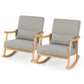 Fauteuils à bascule avec coussin (lot de 2)
