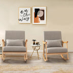 Fauteuils à bascule avec coussin (lot de 2)