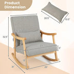 Fauteuils à bascule avec coussin (lot de 2)