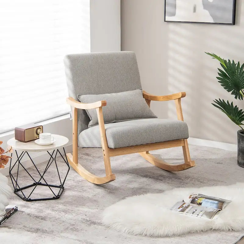 Fauteuils à bascule avec coussin (lot de 2)