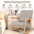 Fauteuils à bascule avec coussin (lot de 2)