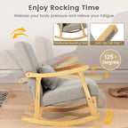 Fauteuils à bascule avec coussin (lot de 2)