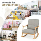 Fauteuils à bascule avec coussin (lot de 2)