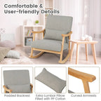 Fauteuils à bascule avec coussin (lot de 2)
