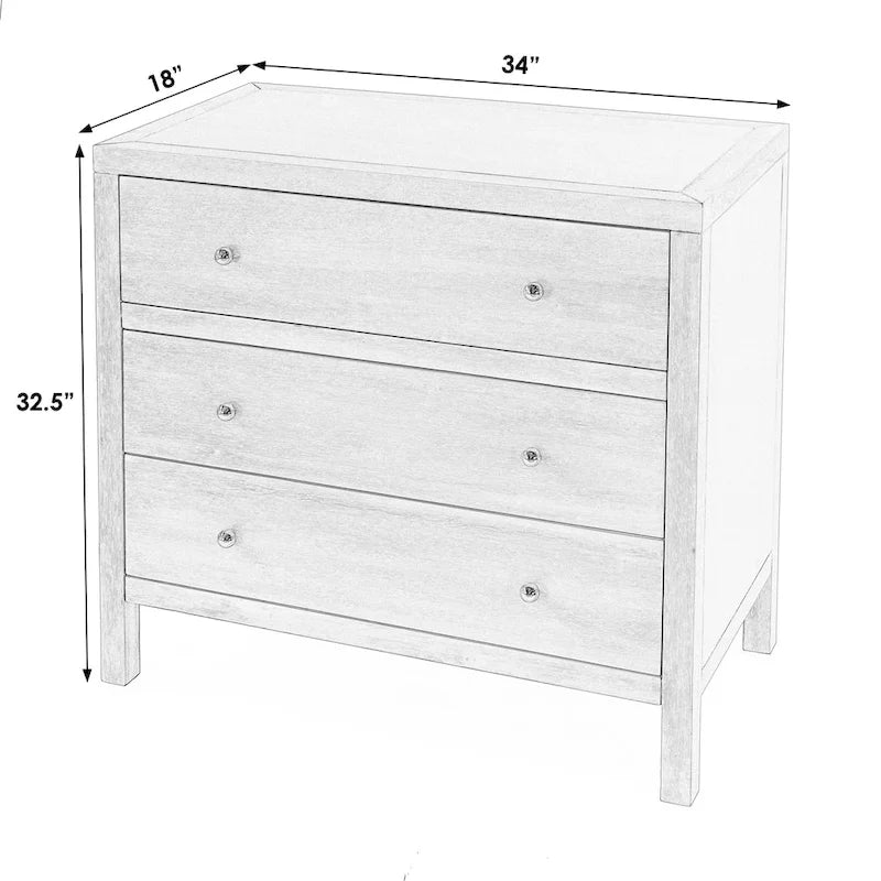 Commode en bois à 3 tiroirs