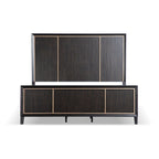 Lit Nyx Modern Espresso en panneau de bois massif