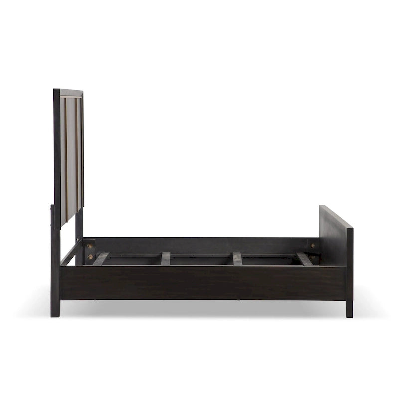 Lit Nyx Modern Espresso en panneau de bois massif