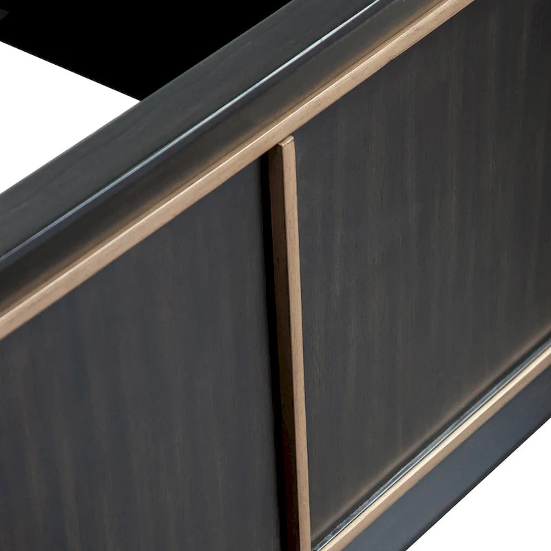 Lit Nyx Modern Espresso en panneau de bois massif