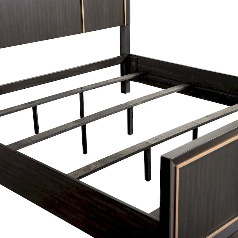 Lit Nyx Modern Espresso en panneau de bois massif