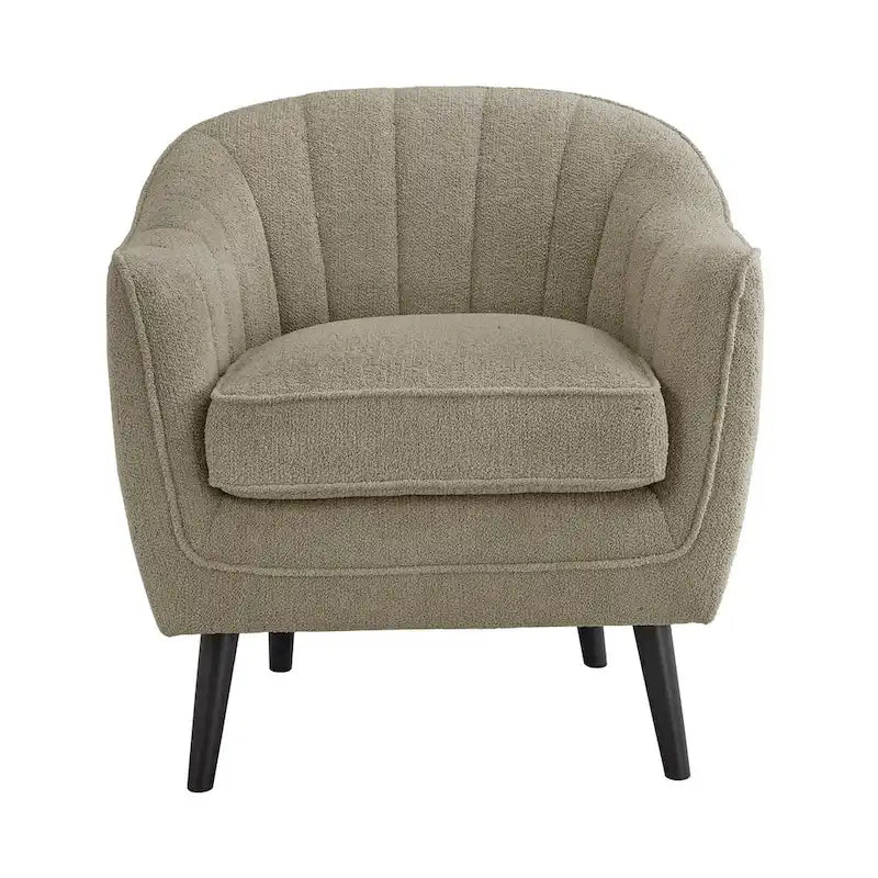 Fauteuil d'appoint capitonné Mid-Century avec housse de coussin amovible