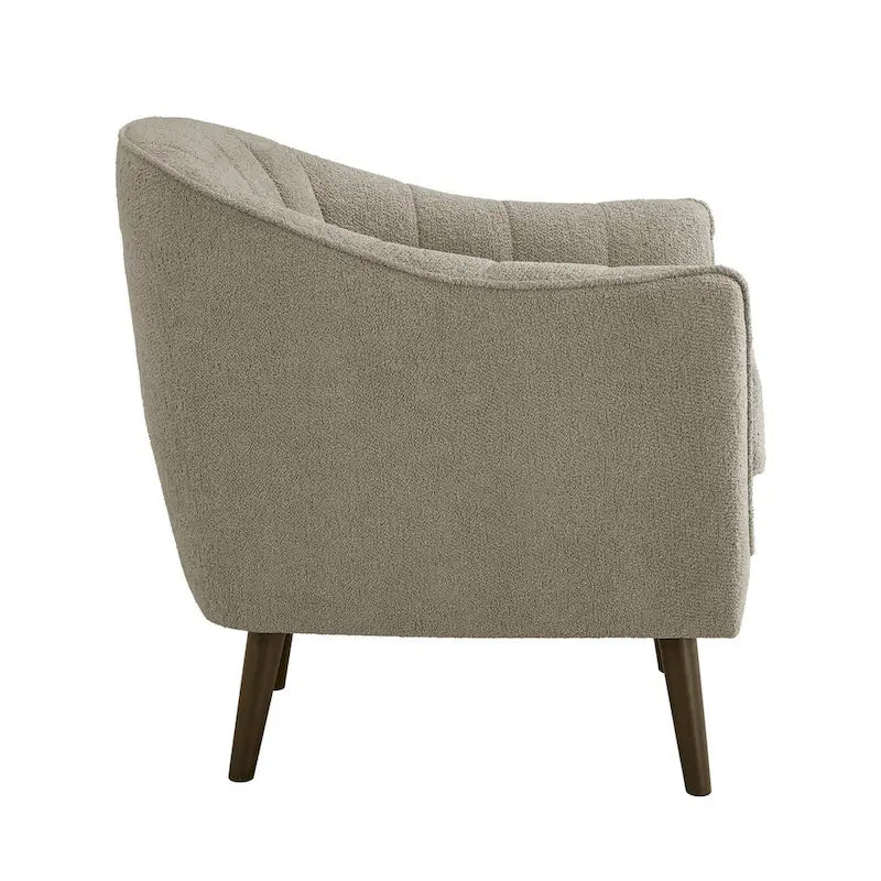 Fauteuil d'appoint capitonné Mid-Century avec housse de coussin amovible