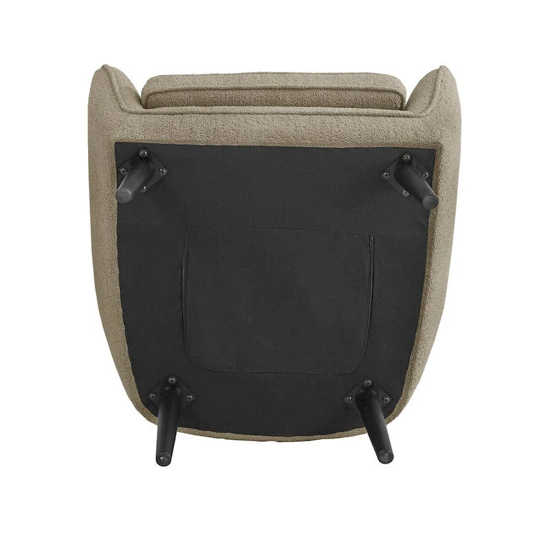 Fauteuil d'appoint capitonné Mid-Century avec housse de coussin amovible