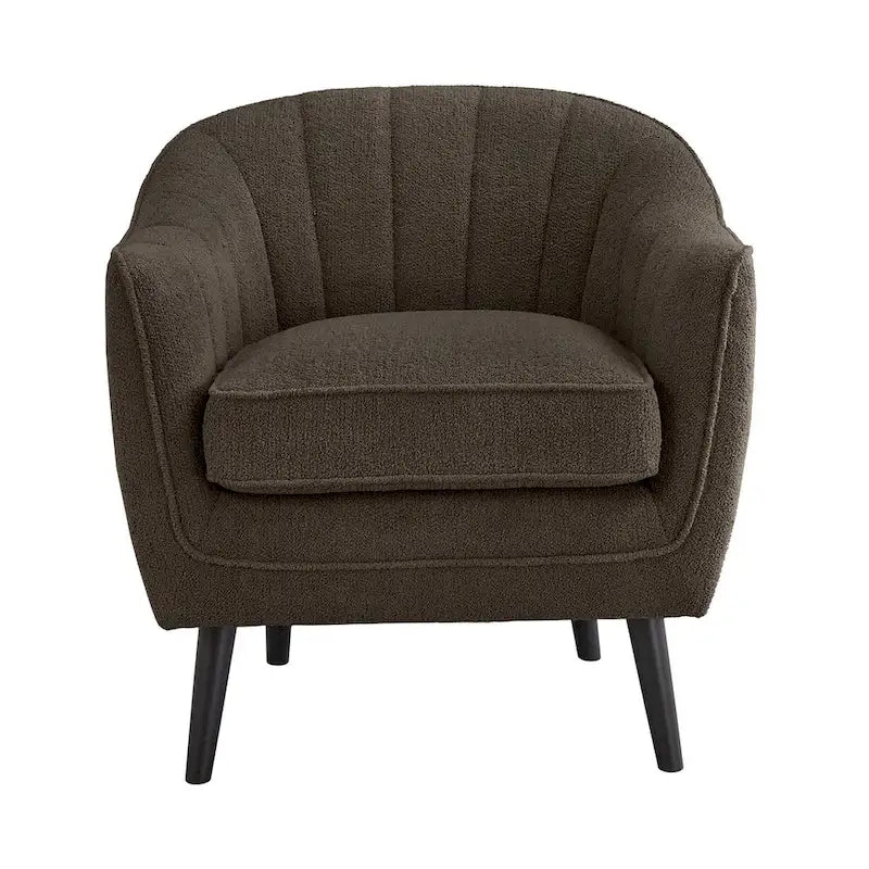 Fauteuil d'appoint capitonné Mid-Century avec housse de coussin amovible