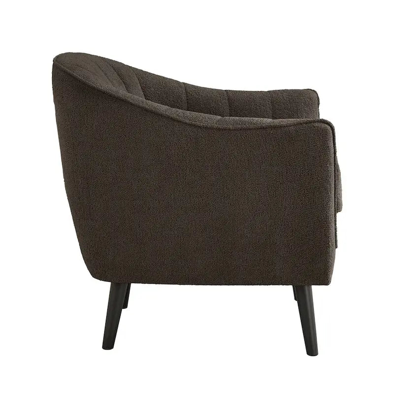 Fauteuil d'appoint capitonné Mid-Century avec housse de coussin amovible