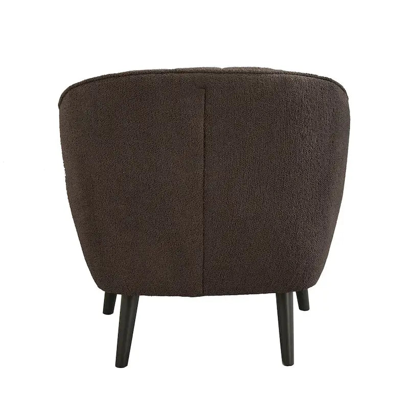 Fauteuil d'appoint capitonné Mid-Century avec housse de coussin amovible