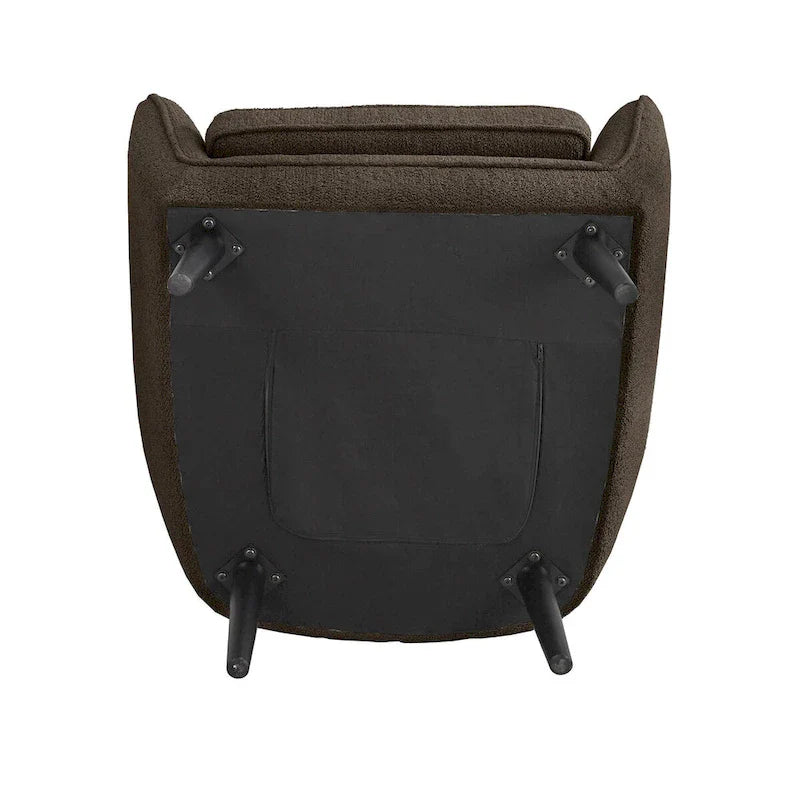 Fauteuil d'appoint capitonné Mid-Century avec housse de coussin amovible