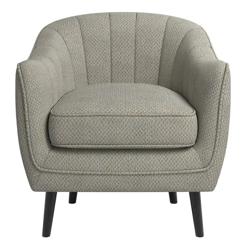Fauteuil d'appoint capitonné Mid-Century avec housse de coussin amovible