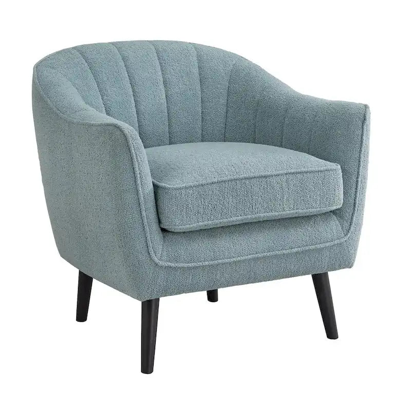 Fauteuil d'appoint capitonné Mid-Century avec housse de coussin amovible