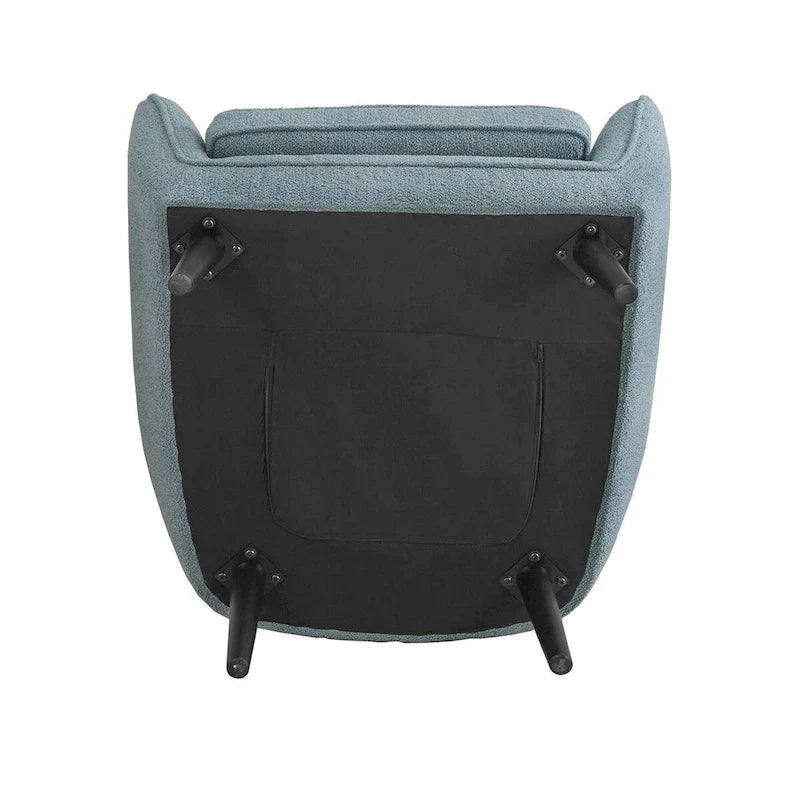 Fauteuil d'appoint capitonné Mid-Century avec housse de coussin amovible