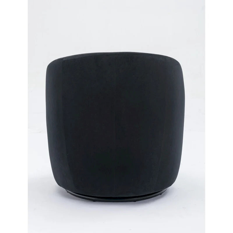 Fauteuil pivotant, Chaise de vanité ronde moderne pour salon, Fauteuil club confortable en velours, Petit canapé individuel